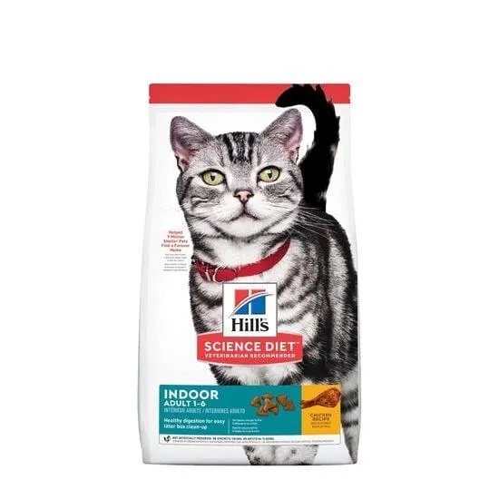 Nourriture sèche « Indoor » au poulet pour chats adultes, 7,03 kg
