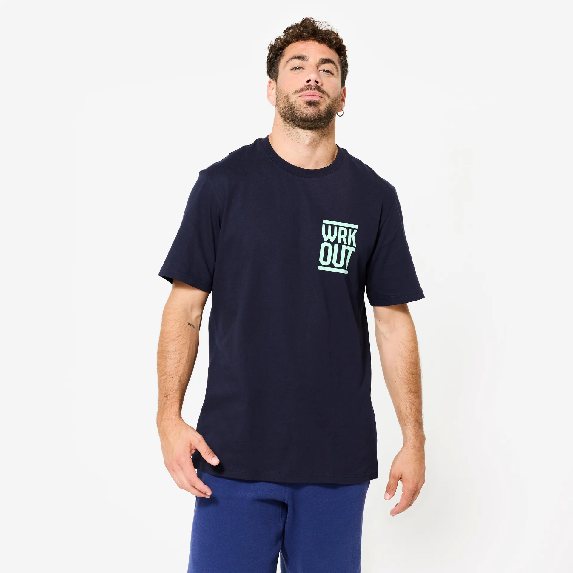 T-shirt de fitness en coton homme - Regular 500