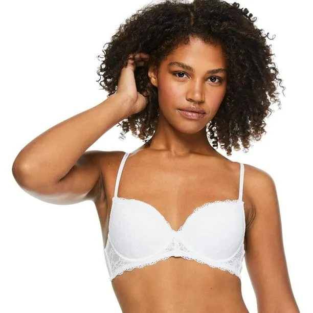 Soutien-gorge pigeonnant avec dentelle George pour femmes Tailles 34A-40D
