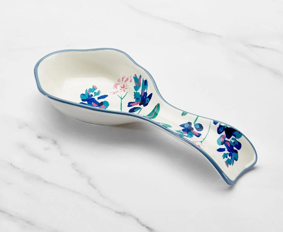 Flores Spoon Rest, White