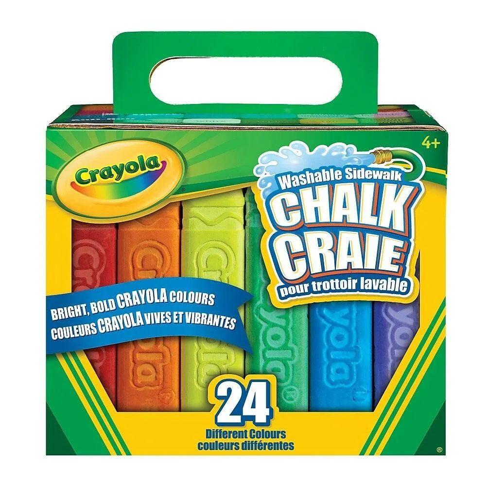 Crayola - Craie de trottoir - Couleurs variées - 24 bâtons