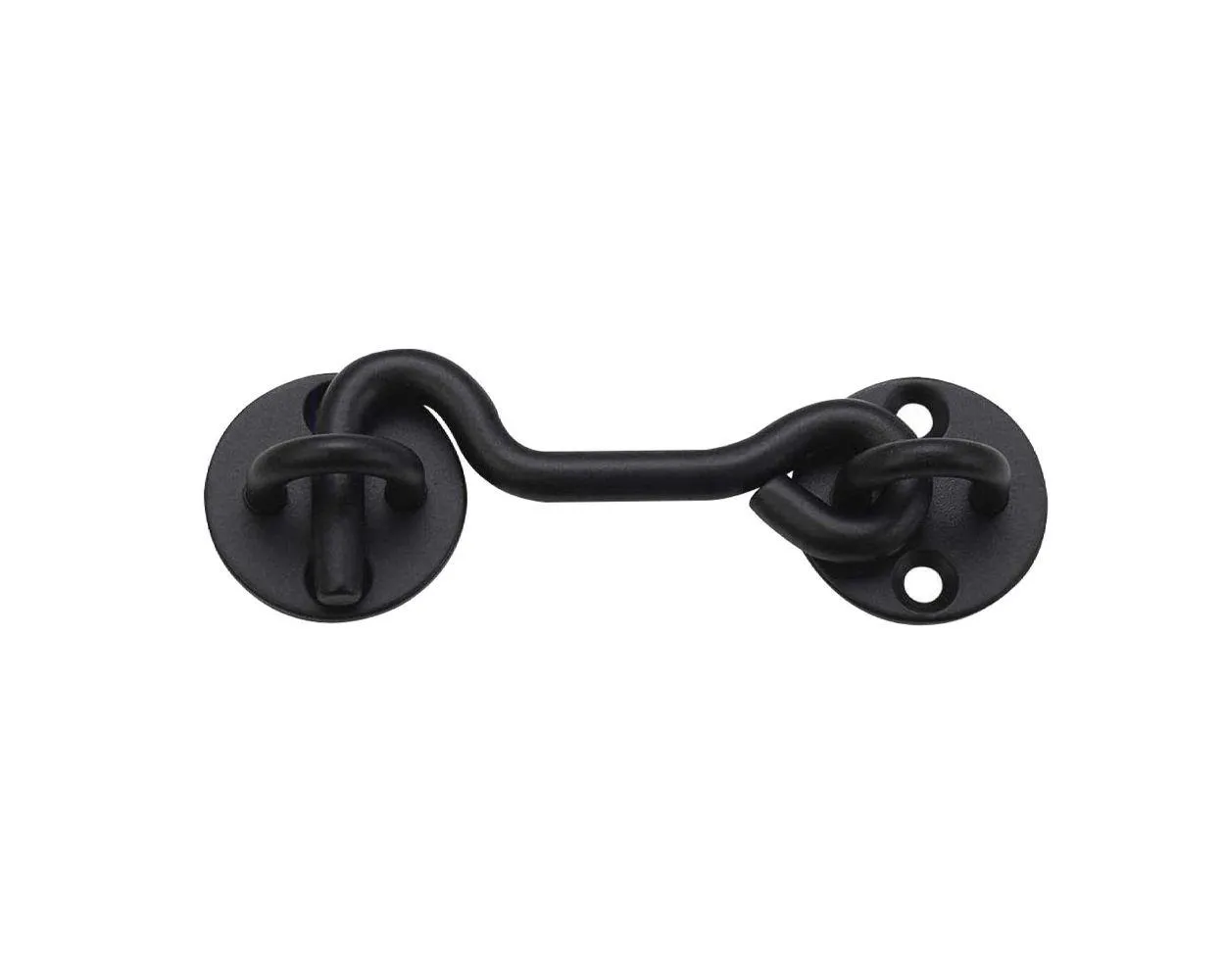Loquet rustique a crochet 4’’, noir