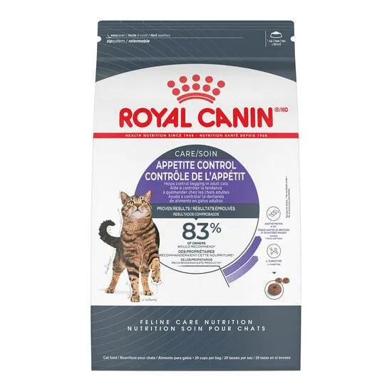 Nourriture sèche formule nutrition soin contrôle de l'appétit pour chats