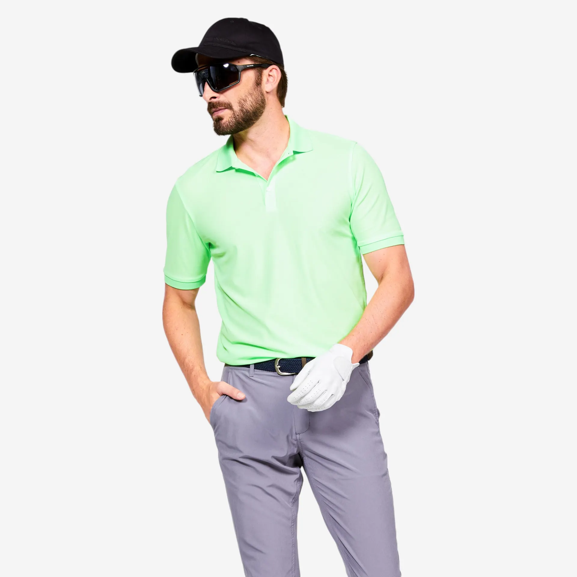 Polo de golf à manches courtes homme – WW 500 vert fluo