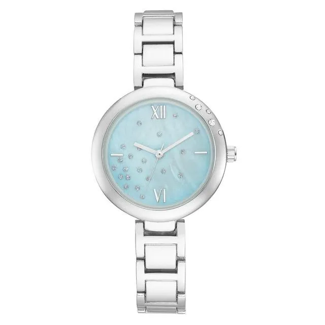 Time and Tru Ladies Silver Tone Bracelet Wristwatch