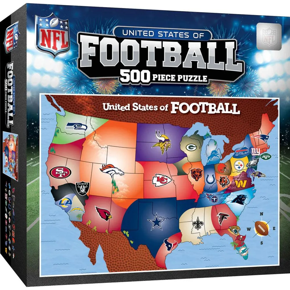 Masterpieces Puzzle Company - Carte de ligue NFL casse-tête de 500 pièces