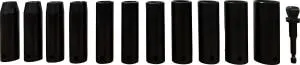 12 pc 1/2 in. dr Metric Deep Impact Socket Set