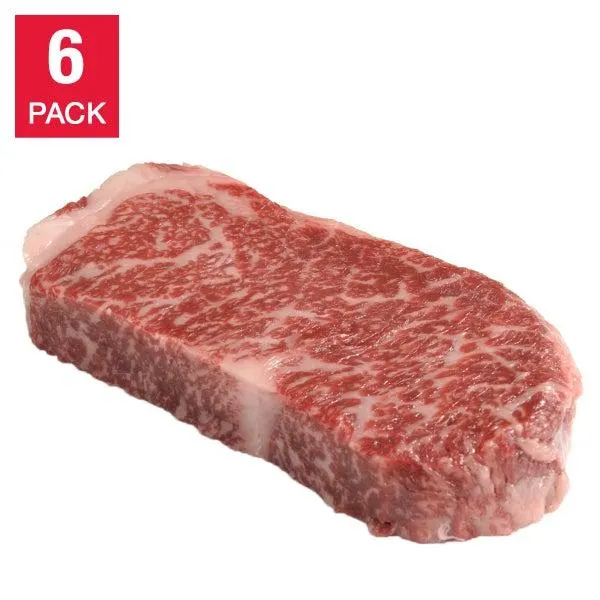 Kobe Classic Center Cut Wagyu New York Steaks 6 x 238 g (10 oz)