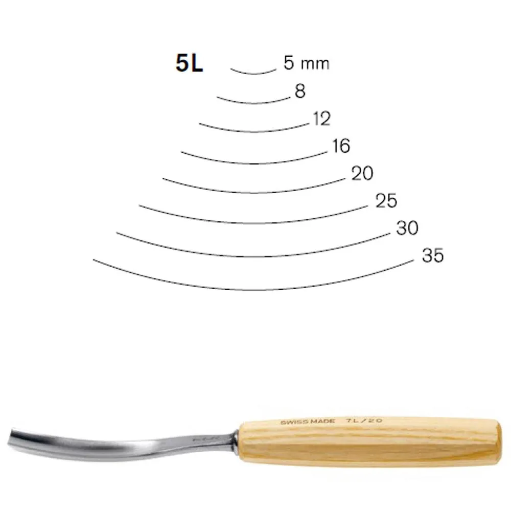 Long Bent Gouges N°5L - Pfeil. Swiss made