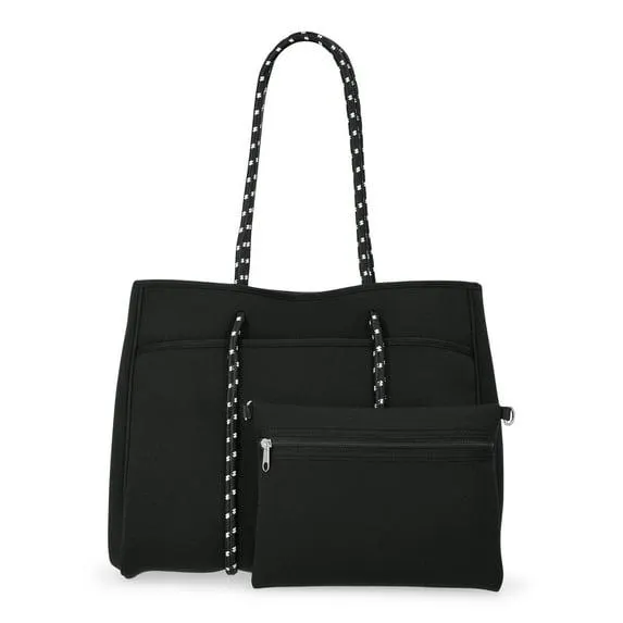 No Boundaries Women's Neoprene Beach Tote Bag, Black