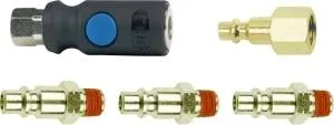 5 pc Safety Push-Button Quick-Coupler Set