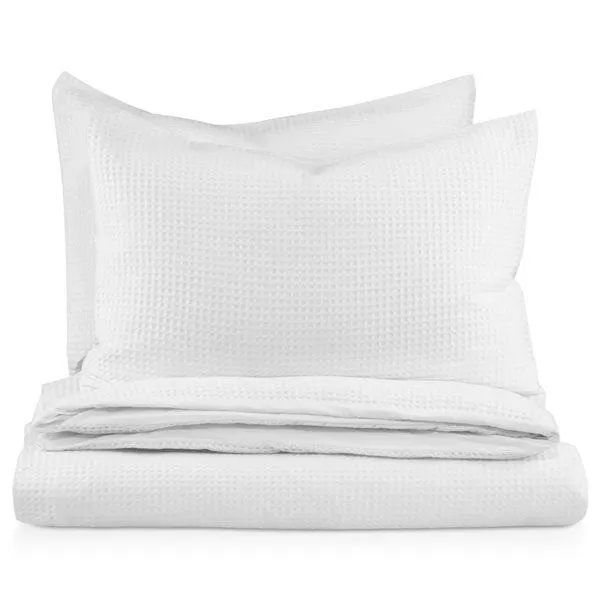 Ensemble de housses de couette pour grand lit ou lit double Collin Bouclair 3 morceaux blanc en cotton