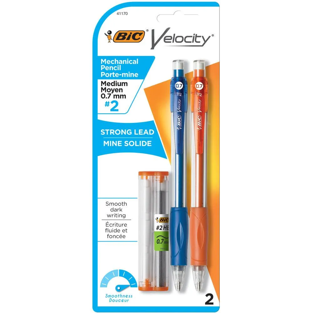 BIC - Portemines Velocity #2 HB - 0,7 mm - Paquet de 2