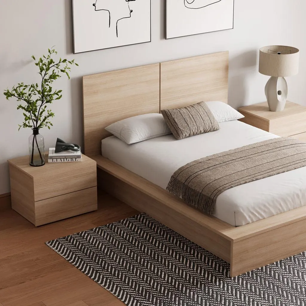Mobilier de chambre à coucher James 4 pièces - Double