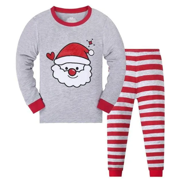 MIASHUI Tenues & Ensembles pour Filles Vêtements de Vacances pour Tout-Petits Pyjamas de Noël pour Petits Garçons Filles Manches Longues 2 Pcs Ensembles de Vêtements de Nuit pour Enfants