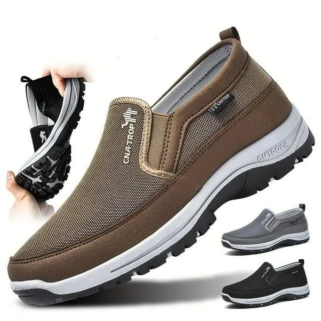 CAN.TROP Men's Slip on Casual Shoes Lightweight Breathable Anti-Slip Walking Shoes, Outdoor Hiking Shoes