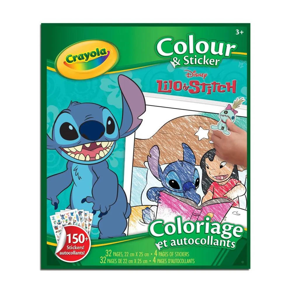 Crayola - Pages à colorier et d’autocollants - Lilo et Stitch