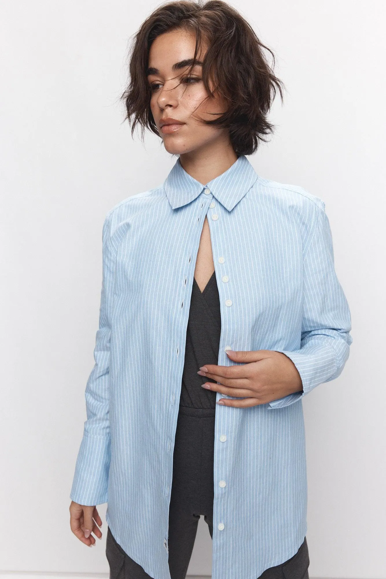 Chemise bleue à rayures | Valentine