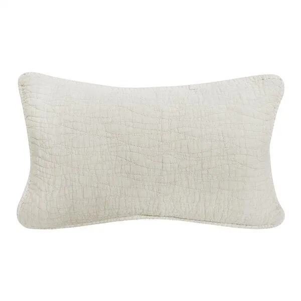 Coussin décoratif rectangulaire de 12 po x 20 po Carson par Gouchee Home, blanc cassé