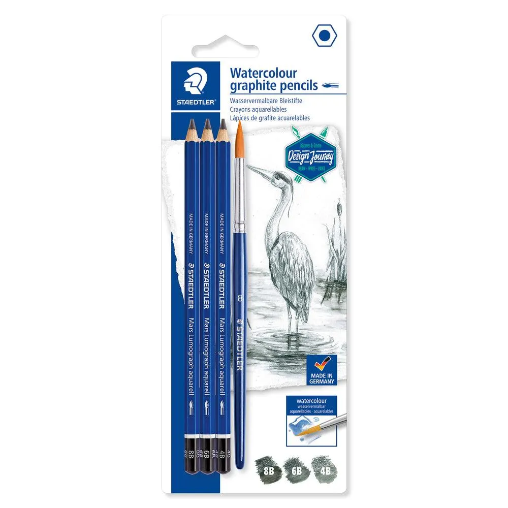 Staedtler - Crayon aquarellable certifié PEFC à 100 % - Paquet de 4