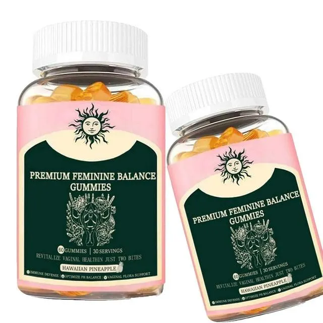 Vital_Source Feminine Gummies Hawaiian Pineapple_Gummies For Women Ph Feminine Balance Gummies For Women's Health Supports Gifts For Women- 60 Gummies - 2boxes