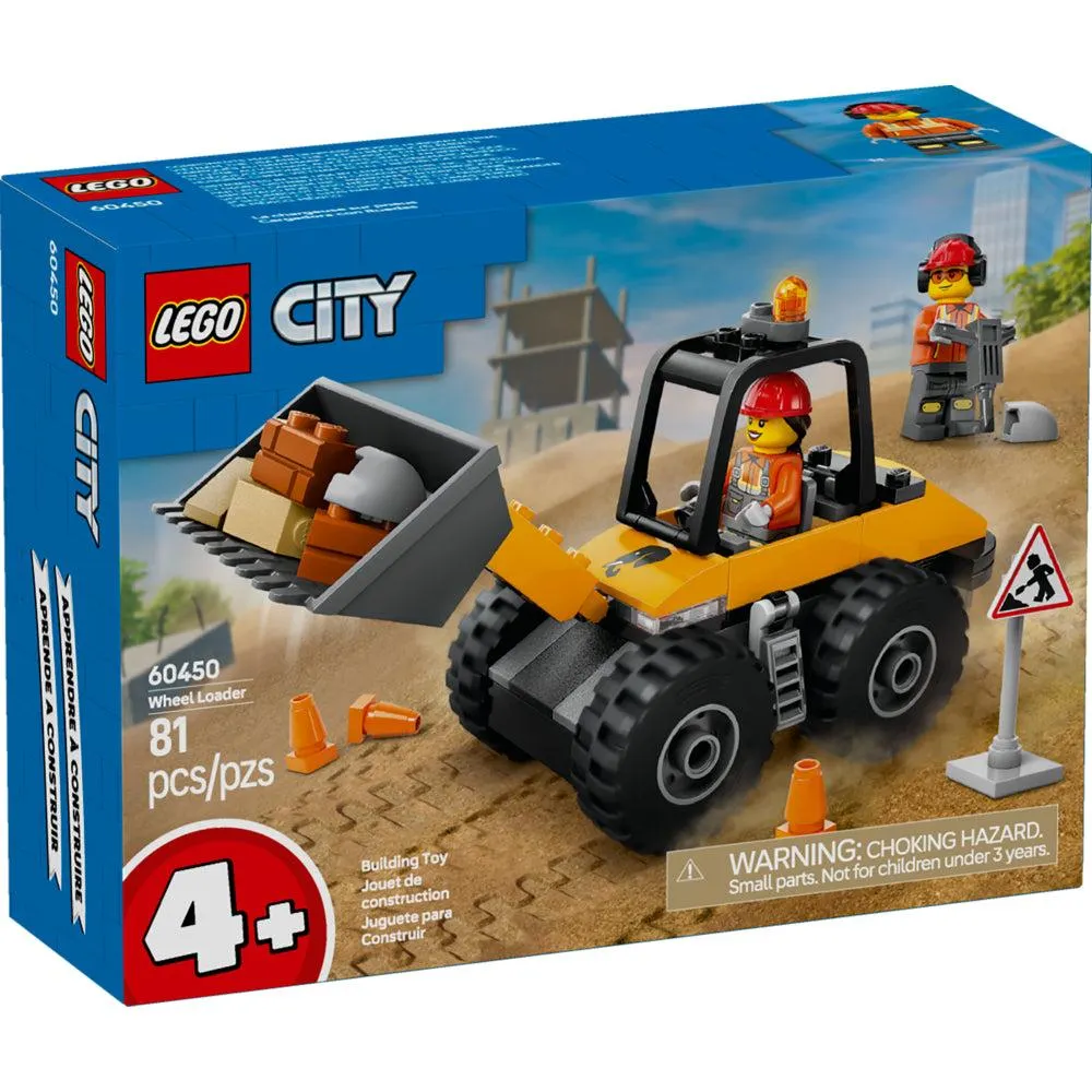 LEGO - Chargeuse sur pneus de construction jaune City Great Vehicles - 81 pièces