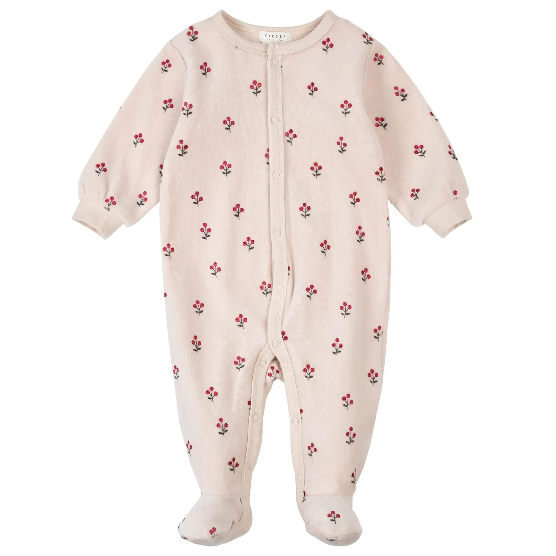 Berries Velour Pajamas 0-12m