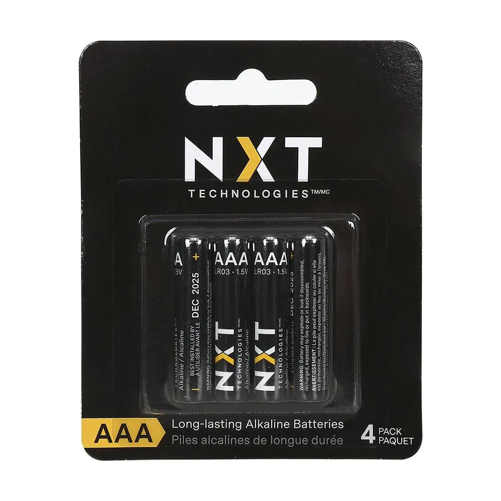 NXT Technologies AAA Alcaline Batterie, Paquet de 4
