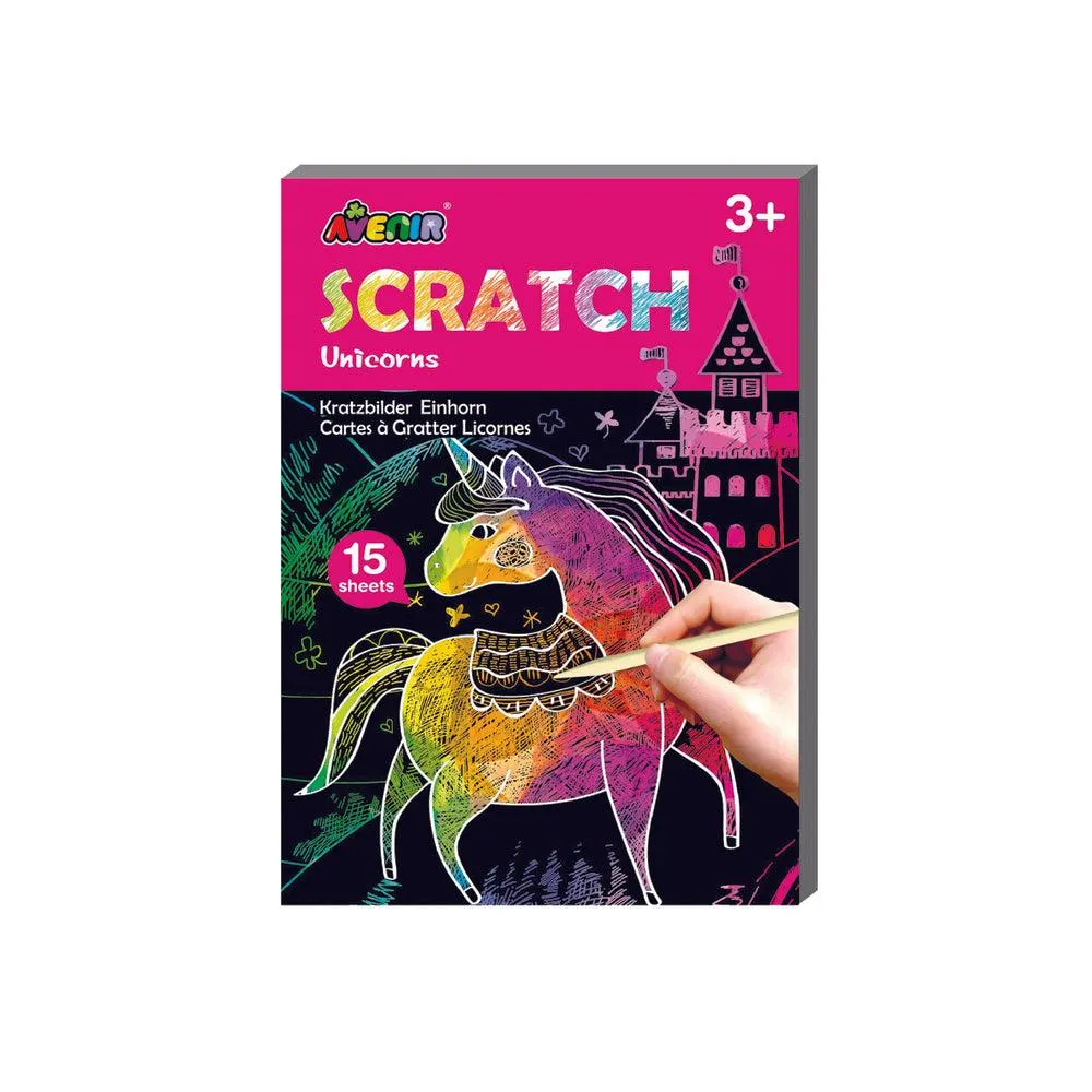 Avenir Mini livre d'art à gratter - Licorne