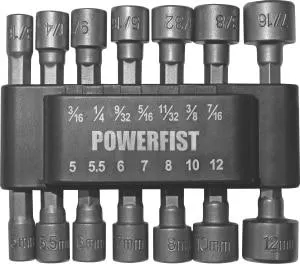 14 pc 1/4 in. dr SAE/Metric Power Nut Driver Set