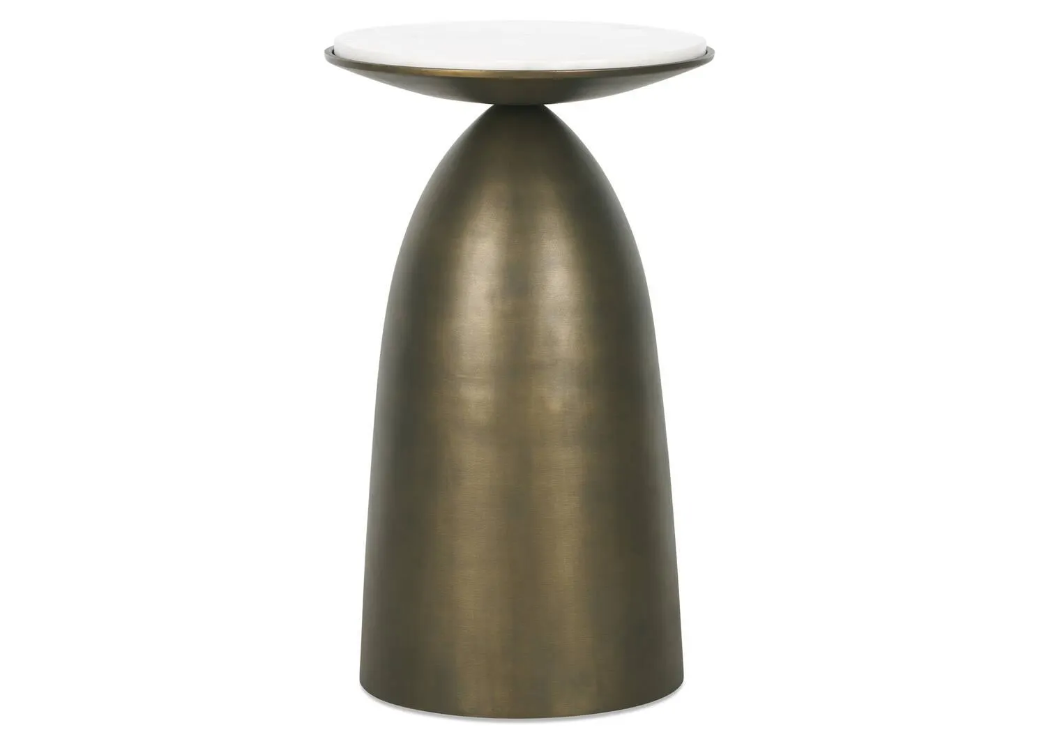 Table d’appoint Tampa en métal recyclé -bronze