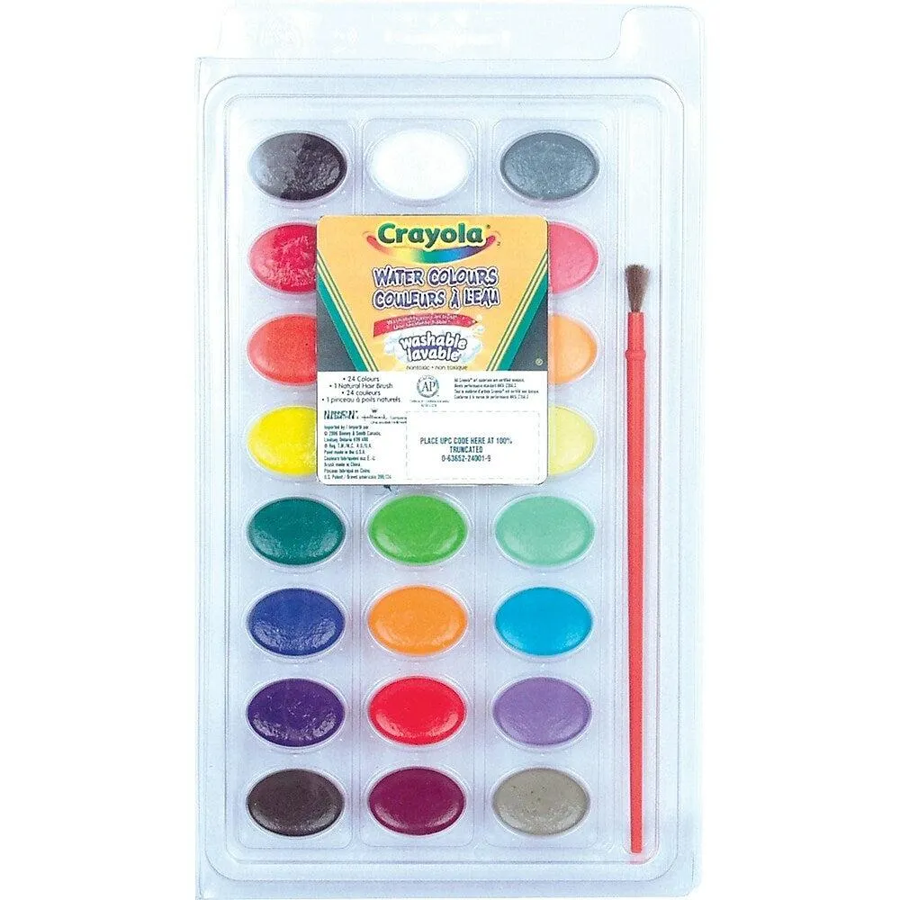 Crayola - Couleurs à l'eau lavable - Paquet de 24