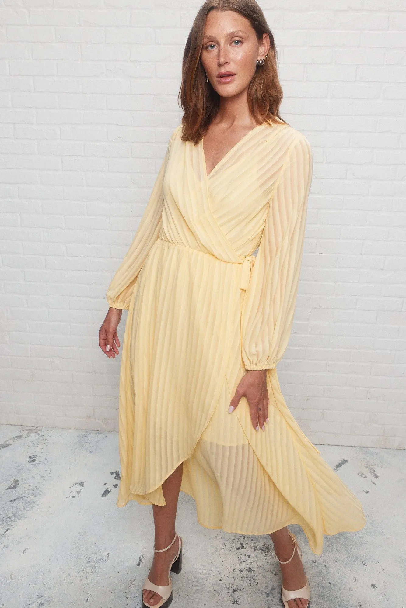 Bellini | Robe cache-coeur jaune