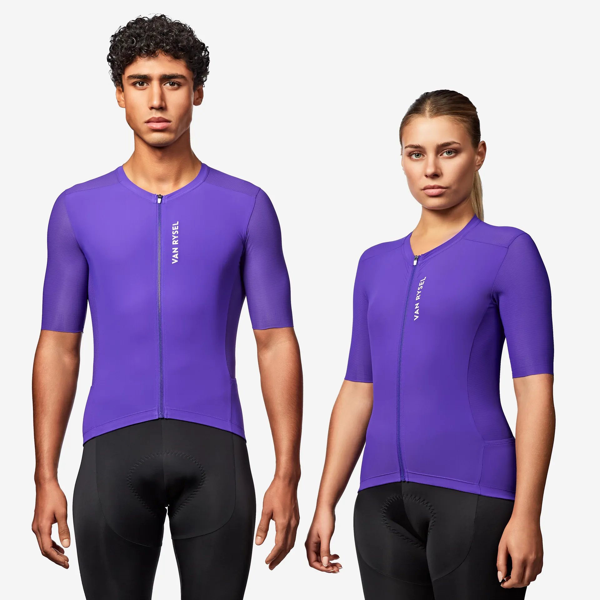 Maillot de vélo route manches courtes - Racer 2 violet