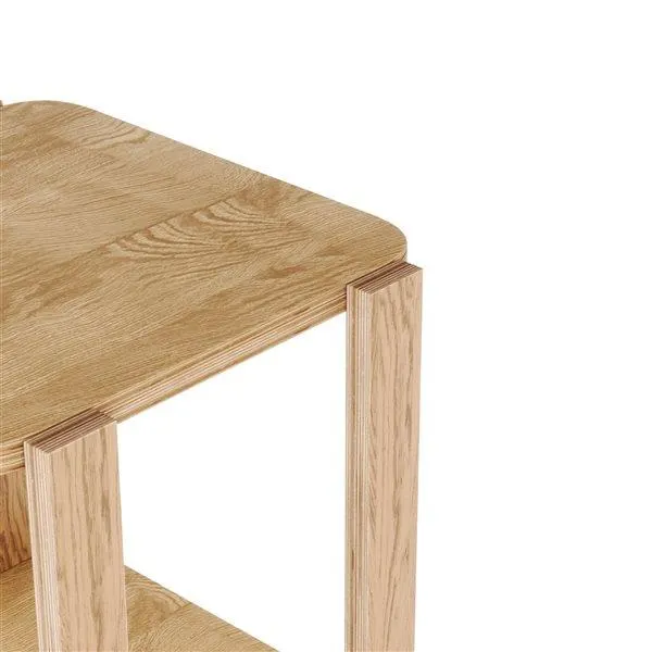 Table d'appoint carrée Bellwood par Umbra en bois naturel