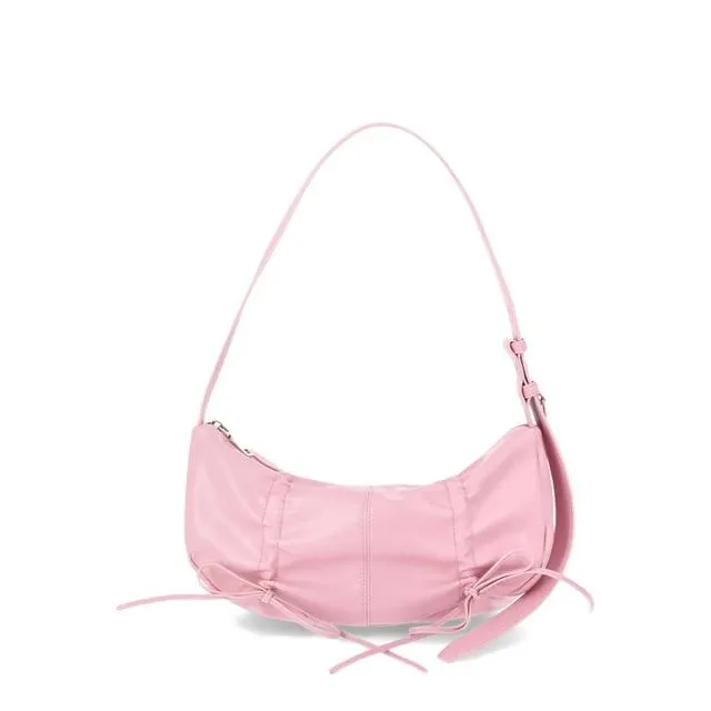 No Boundaries Women's Fashion Drawstring Hobo Bag, Pink