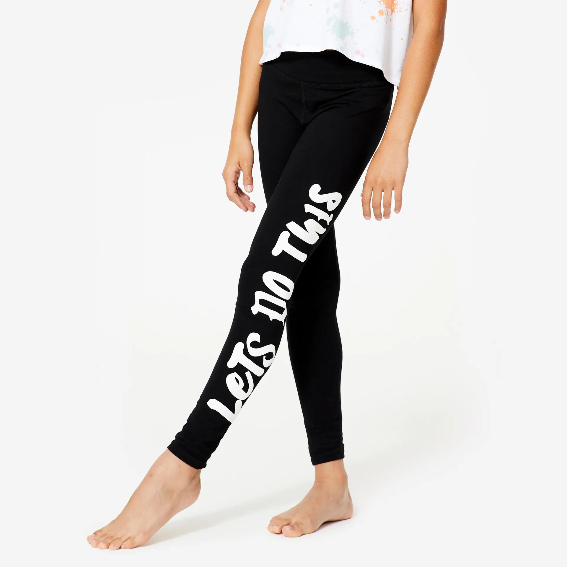 Legging de danse à taille haute enfant