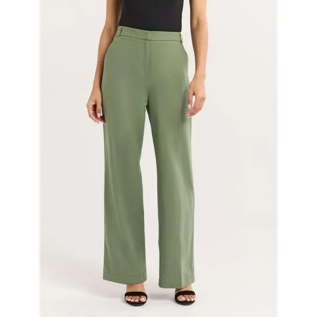 Sofia Jeans Women's and Women's Plus Linen Blend Wide Leg Pants, 32" Inseam, Sizes 0-28W