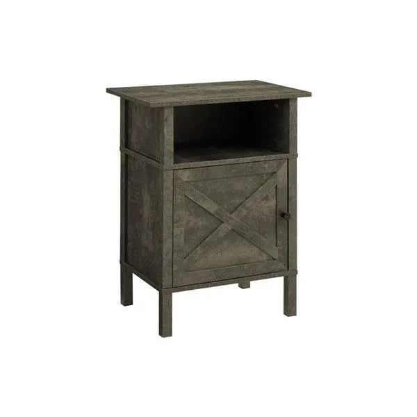 Table d'appoint transitionnelle à 1 porte par Monarch Specialties 24 po h. en stratifié bronze foncé