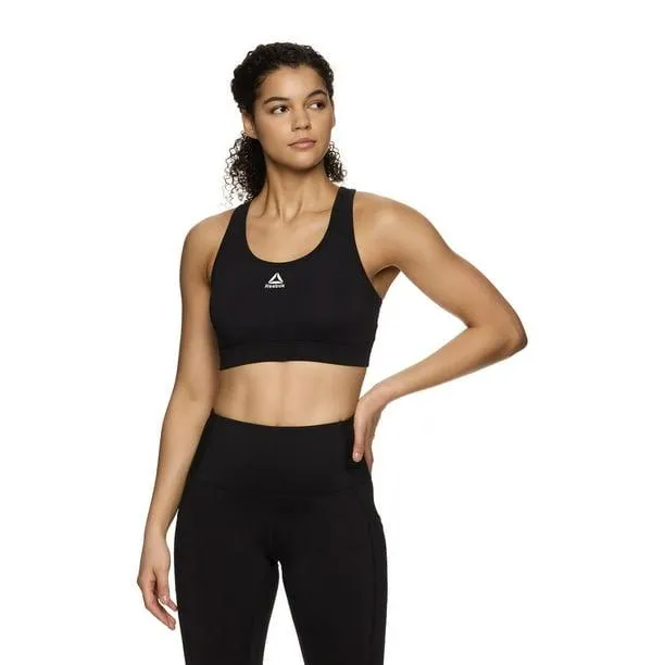 Reebok Soutien-gorge de sport Stronger pour femme avec panneau en maille et bonnets amovibles Tailles XS-XXL