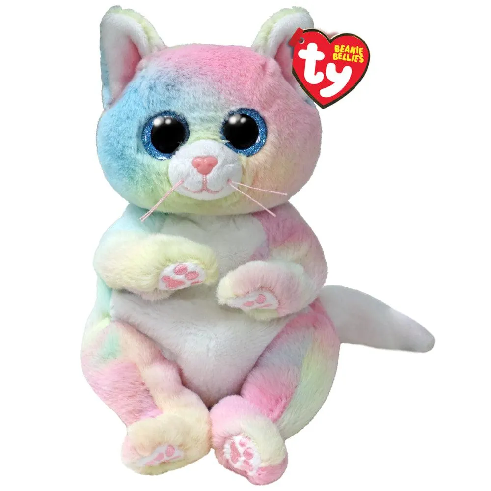 Ty - Peluche ventre de chat arc-en-ciel Jenni