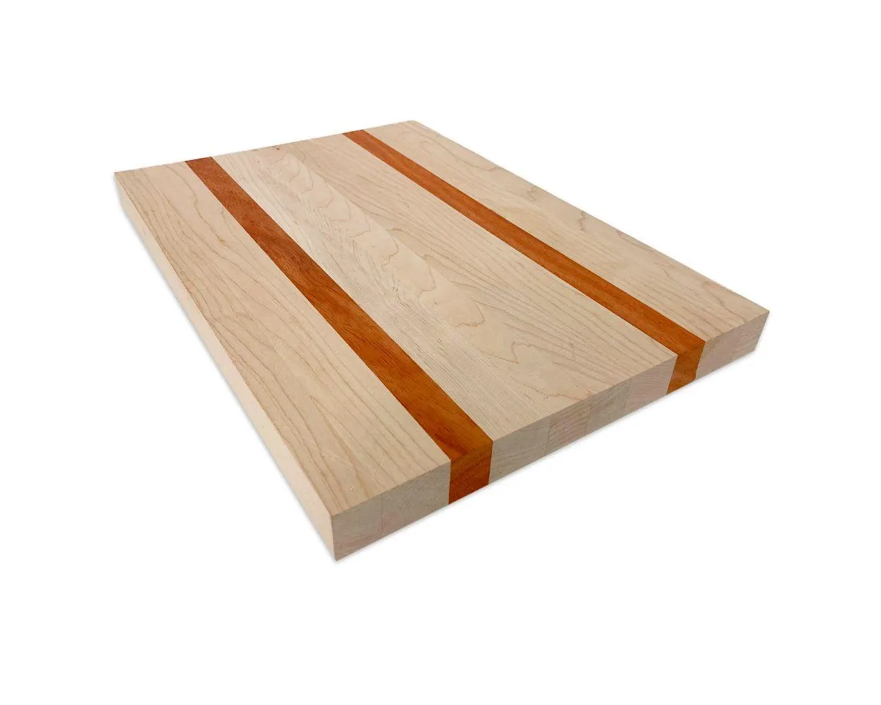 Planche à découper en érable avec insertion en padouk - 1 ¼’’ x 12’’ x 17’’
