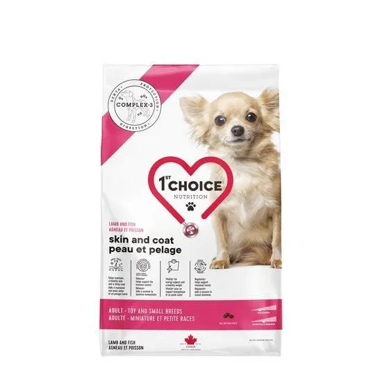 Formule peau et pelage pour chien adulte miniature et petite races à l'agneau et poisson, 5kg