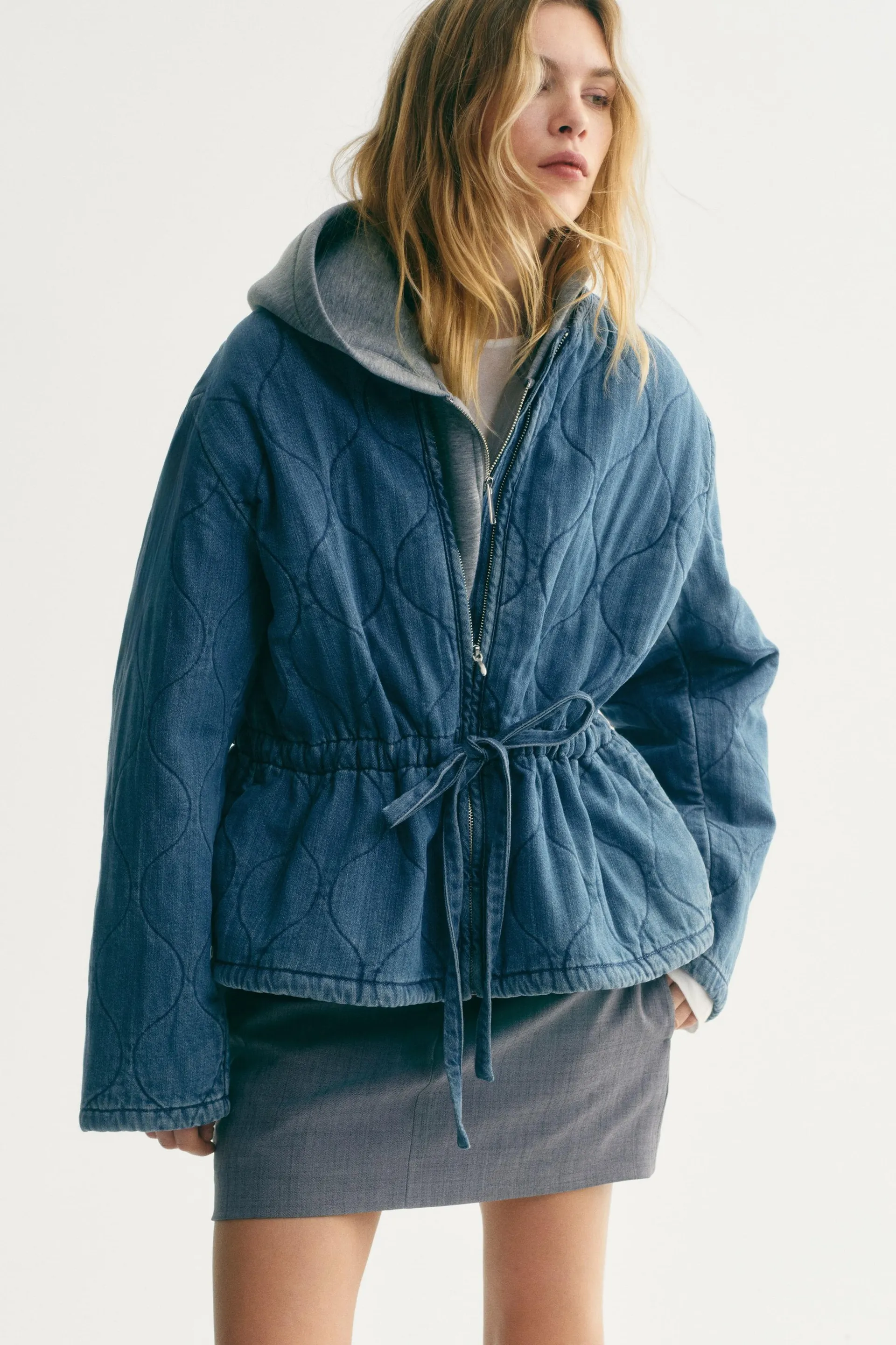 Veste matelassée en denim