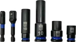 6 pc Impact Socket Set