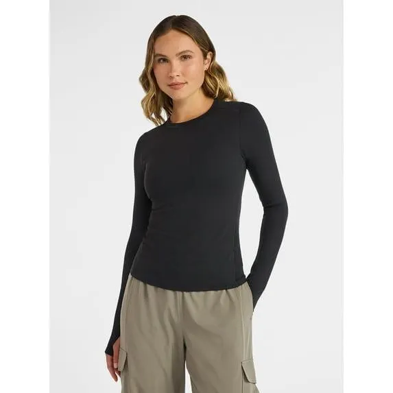 Avia Women's and Women’s Plus SoftSculpt Tee with Long Sleeves, Sizes XS-4X