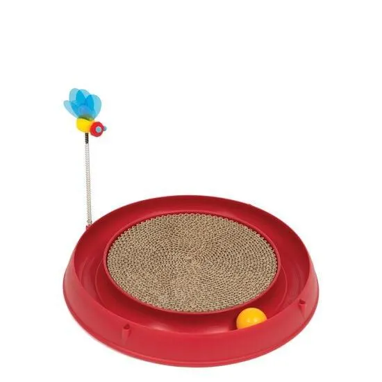 Circuit 3-en-1 avec balle et planche à griffer Catit Play, rouge, 36 cm (14 po)