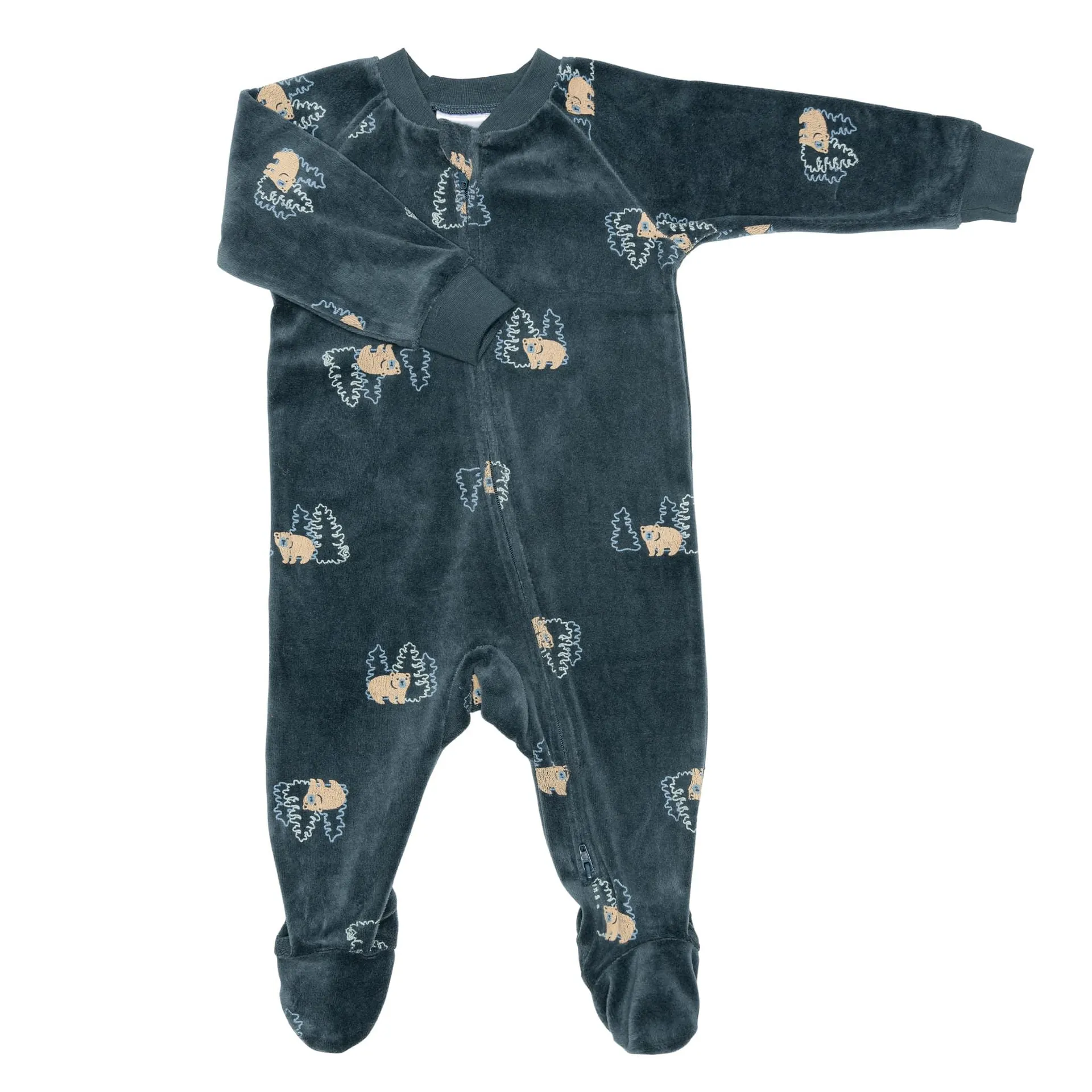 Bear Velvet Pajamas 0-24 months
