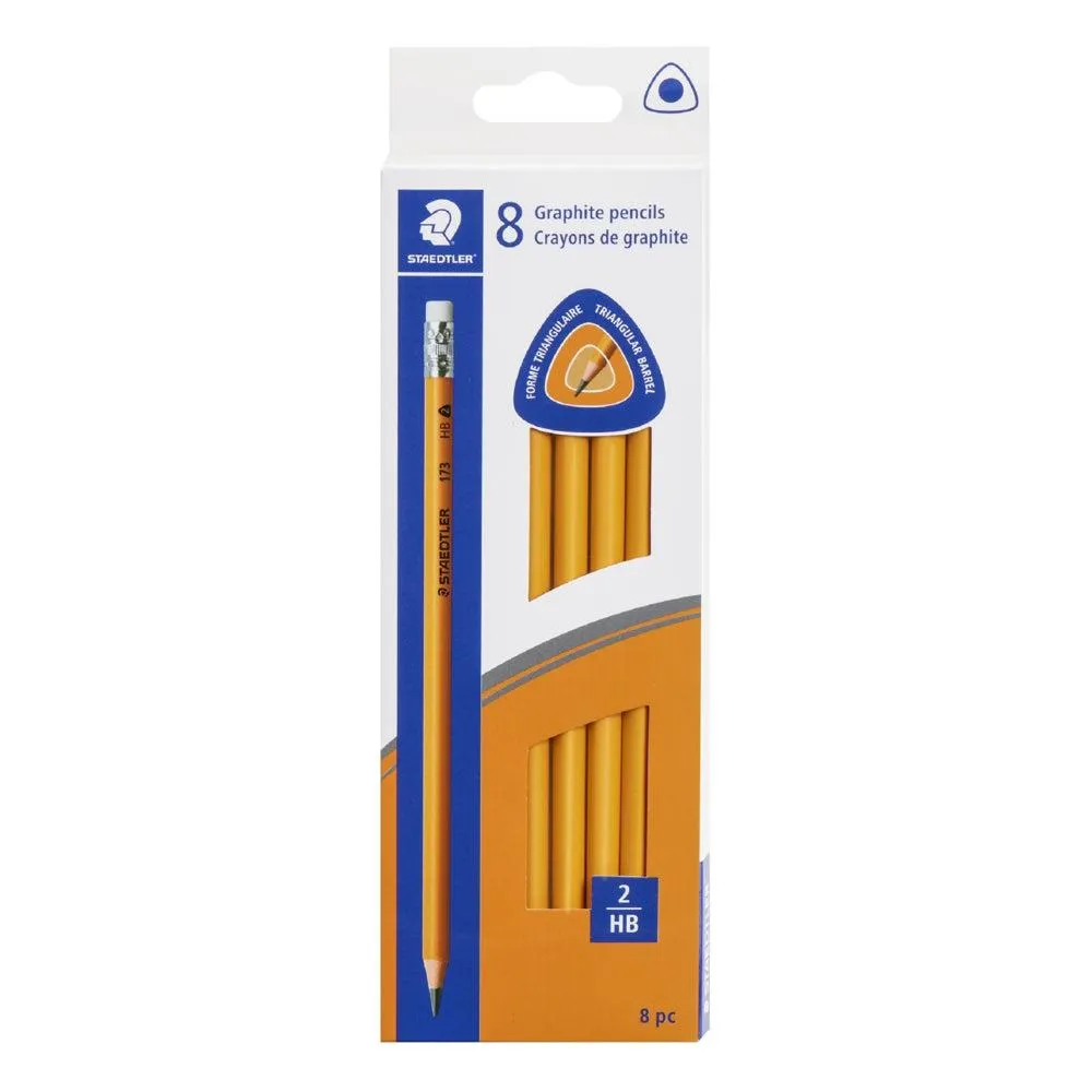 Staedtler - Crayons graphite triangulaires extrudés - #2 HB - Paquet de 8