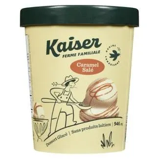Dessert glacé Pot sans produits laitiers caramel salé